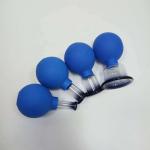 4 Pcs Glass Facial Cupping Set Silicone Vacuum Suction Massage Cups Professional