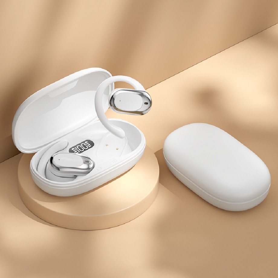 90° Adjustable Ear Hooks Bluetooth Headphone Earphone F14.2 Ultra-thin Biological Diaphragm, Bluetooth 5.4 With AAC/SBC Support, Zero Sensitivity
