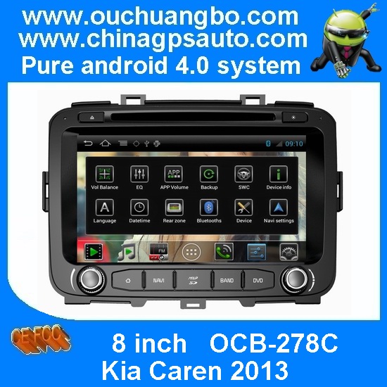 Ouchuangbo Car DVD GPS Navigation for Android 4.0 for Kia Caren 2013 USB 3G Wifi S150 System OCB-278C