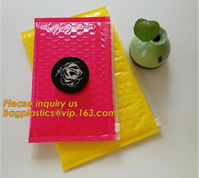 Holographic Zipper Slider Zip Lock Bubble Bag,Cosmetic Zipper Bag/Rose Gold Slider Bubble Bag with Logo,Slider Bubble Zi