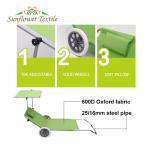 Oxford Cloth Foldable Beach Seat Chairs Beach Outdoor Metal Sun Picnic Lounger