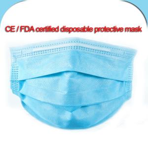 Wholesale Non Woven 3 Ply Mouth Mask Dust Proof Blue Color Earloop Style With Nose Bar Adaptable from china suppliers