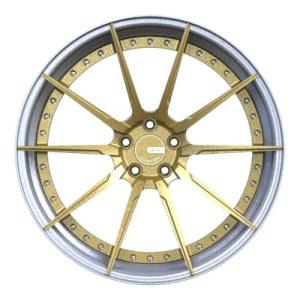 Wholesale Brushed Gold Two Piece Forged Wheels ET35 21 Inch 5x114.3 from china suppliers