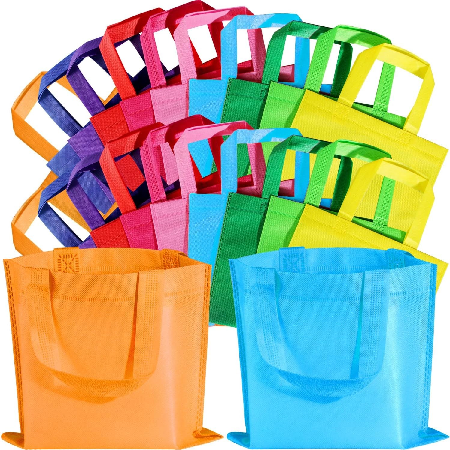 Non Woven Small Goodie Tote Gift Bags With Handles For Kids Birthday Baby Shower