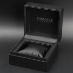 Black Leather Twist Single Watch Box Velvet / PU Internal Material For Mens