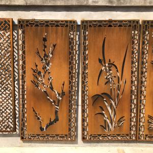 Wholesale Unique Corten Steel Rusty Decorative Metal Wall Customized from china suppliers