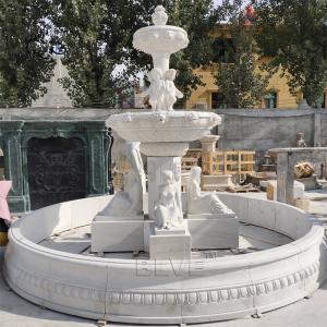 Wholesale White Marble Water Fountain Nude Lady Statue Figure Stone Garden Large Outdoor Decorative Fountains from china suppliers