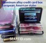 Aluminum alloy credit card box, Stainless steel card box, European & American