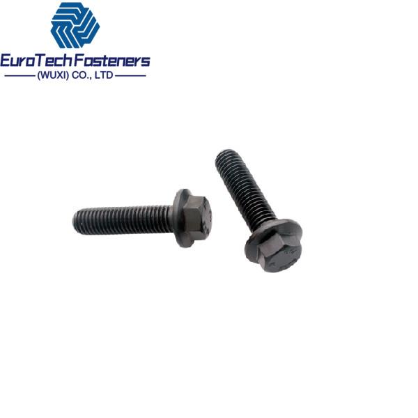 Black Anodized Hexagon Flange Bolts Din 6921 Hex Flange Bolt M10x1 25 M10x20