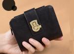 Purse lady short 2019 leather zipper folding card bag integrated fashion women's