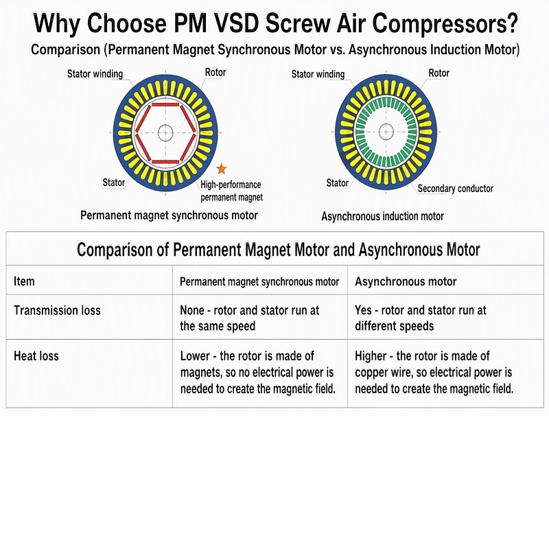 15KW Permanent Magnet Variable Frequency Screw Air Compressor Fixed Speed Industrial Air Compressor Machine