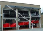 Aluminum Frame Glass Industrial Garege Doors Vertical Rising Bi Fold Door With
