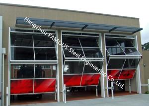Wholesale Aluminum Frame Glass Industrial Garege Doors Vertical Rising Bi Fold Door With Remote Control from china suppliers