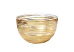 Hand Made 180ml Centrifugal Casting Lead Free Crystal Glass Fruit Bowl, Gold