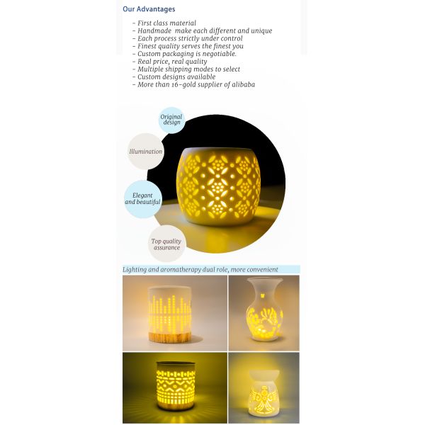 Wholesale Wax Melt Burner Melter Warmer Ceramic Tea Light Candle Holder, Essential Oil Burner Incense Aroma Diffuser, Home Decor