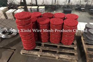 Wholesale Red 2mm Double Loop Tie Wire PVC Coated 16 Gauge 3 - 12inch Length For Bindling from china suppliers