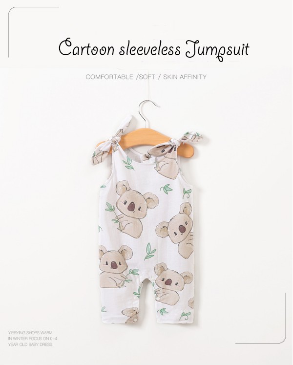 Wholesale Baby Boy Clothes Rompers Cartoon Pattern Cute Koala 100% Cotton Rompers Knit