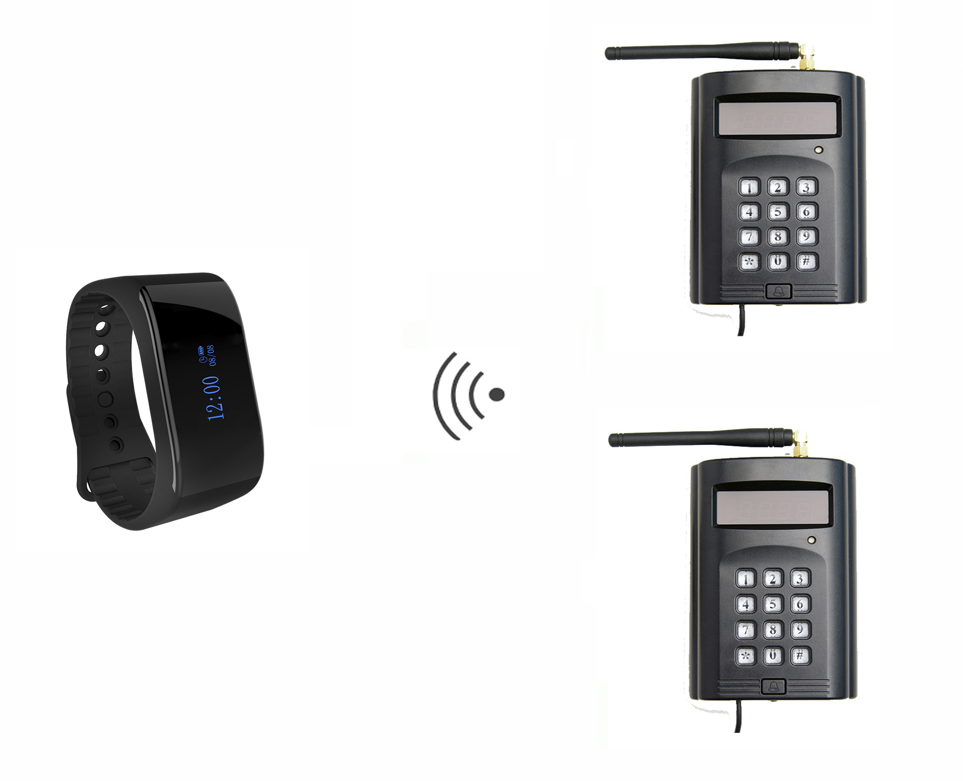 Hot sale wireless kitchen equipment with full waterproof wrist watch and a keyboard