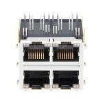 LPJG27747A4NL 100/1000 Base-T 2x2 Port Stacked RJ45 Connectors Green&Yellow