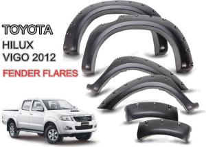Wholesale Upgrade Black Wide Wheel Arches Fender Flares for TOYOTA HILUX 2012 - 2014 Vigo from china suppliers