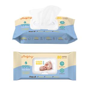 Wholesale 98 Percent Pure Water Baby Wipes For Sensitive Skin Newborns 80pcs from china suppliers