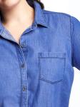 Women Classic Soft Cotton Chambray XXXXL Plus Size Blouse