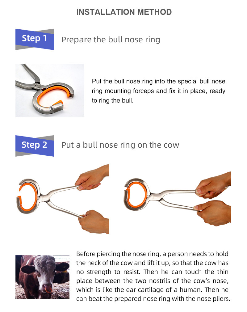 Rust Resistant Bull Nose Ring Installation Forceps From For Medical