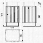 Standing W508mm 38L Outdoor Wooden Trash Can For Street