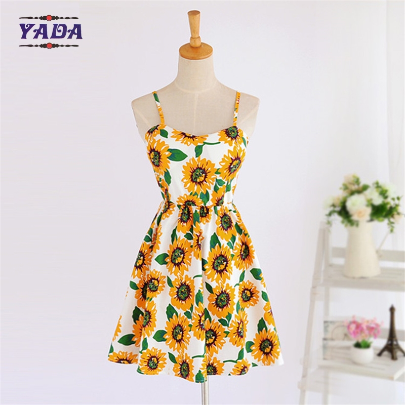 Summer new lady backless beach patterns casual loose t-shirt prom dress ladies fashion clothing for sale