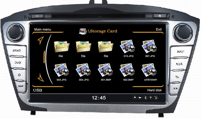 Ouchuangbo Car GPS Sat Navi Headunit for Hyundai IX35 Tucson 2014 DVD 3G WiFi Steering Wheel Control S100 Platform