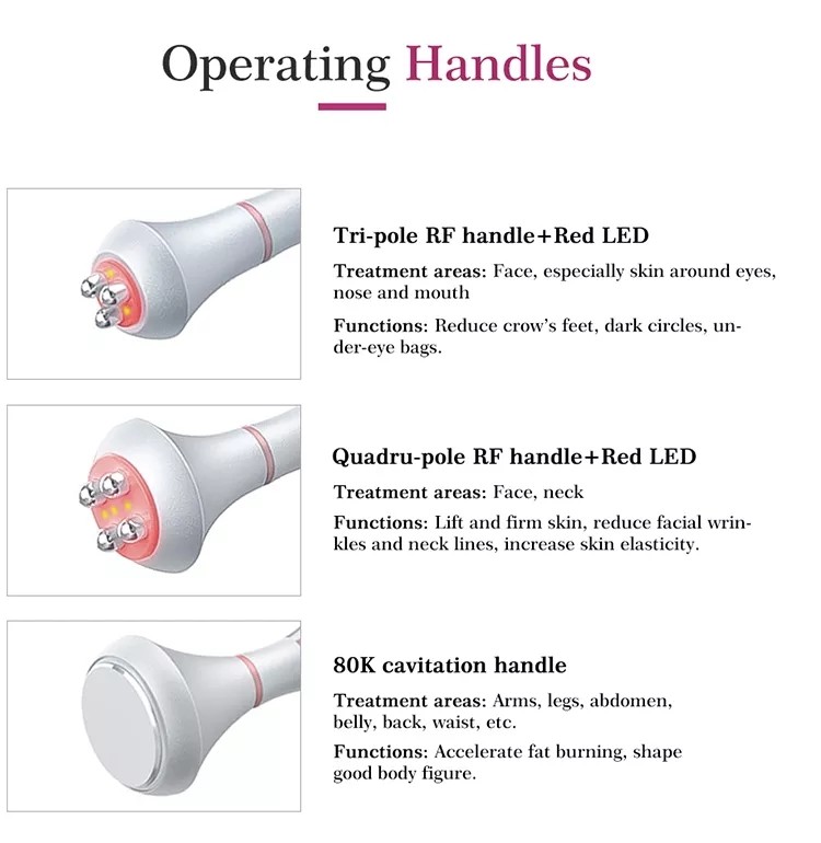 3 In 1 80k Cavitation Fat Burner Fat Reduction Cellulite Removal Rf Face Slimming Massage Machine
