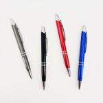 Aluminum Press Ballpoint Pen 1.0 mm Metal Barrel Gift Pen Stationery Supply