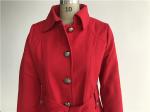 Melton Material Ladies Wool Coat / Ladies Black Single Breasted Coat TW48127