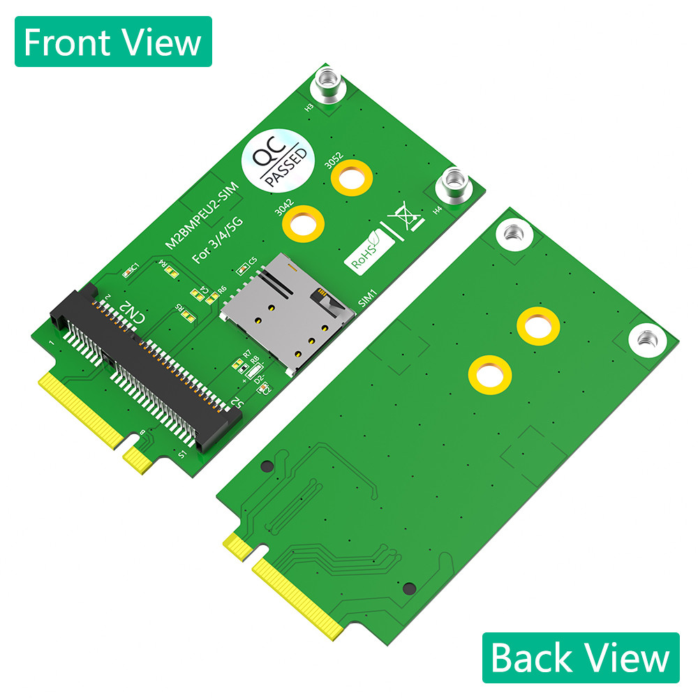 NGFF 3042/3052 M.2 Key B To Mini PCI-E Adapter With SIM Card Slot