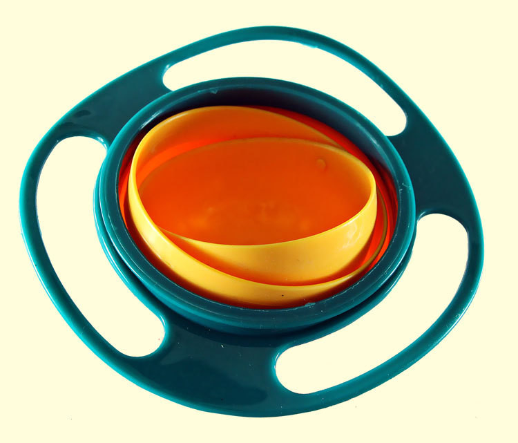 360 Degree Rotating Balance Bowl 200g Gyro Flying Saucer Baby Bowl