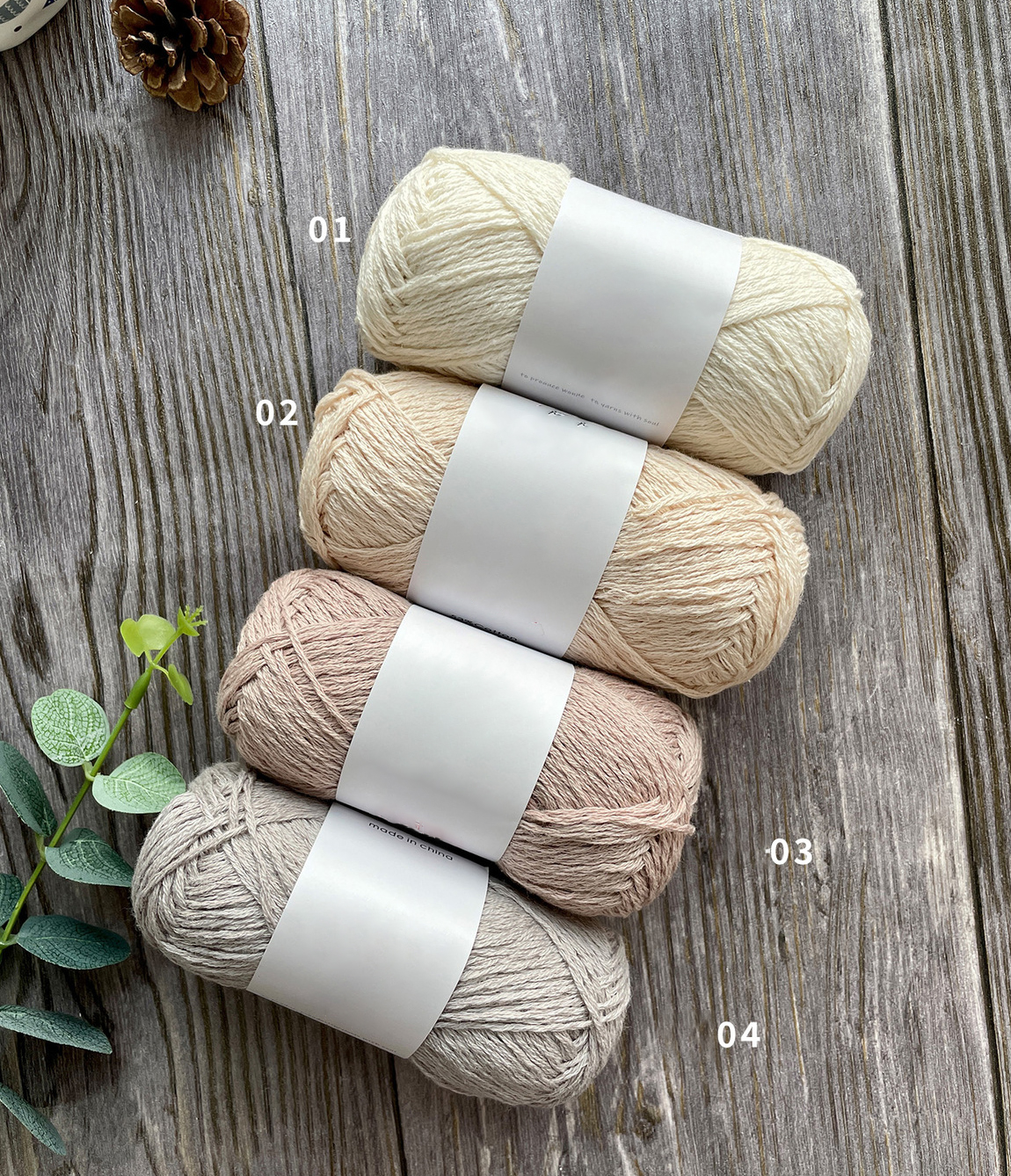 Multifunctional Cotton And Bamboo Blend Yarn Recyclable Lightweight