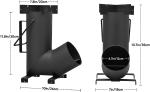 Black Brown Metal Fire Pit BBQ Stove for Patio Garden Fireplace Finishing Powder