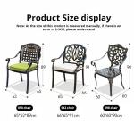Waterproof Garden Cast Aluminum Patio Dining Table Chair Set for Outdoor
