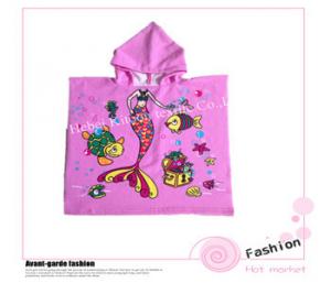 Wholesale 60*120cm 100% polyester hooded baby bath towel,poncho for babies,marmaid for girls from china suppliers