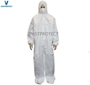 Wholesale Full Payment White Overalls Suits Disposable Coveralls with Hoods and Shoe Covers from china suppliers