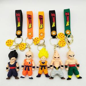 Wholesale OEM Cartoon 3D Kawaii Sun Wukong Anime Character Keychain 3D Cartoon Pvc Keychain from china suppliers