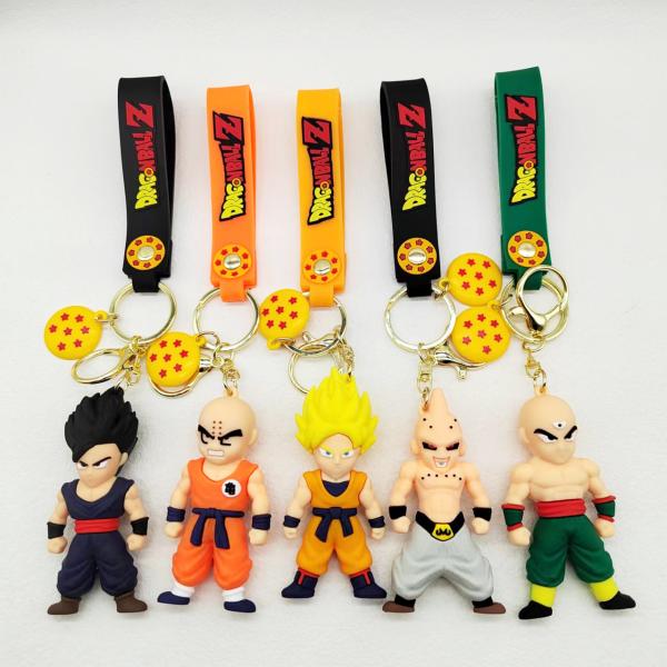 OEM Cartoon 3D Kawaii Sun Wukong Anime Character Keychain 3D Cartoon Pvc