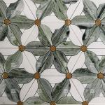 Natural Stone Marble Mosaic Floor Wall Tile Flower Pattern For Bathroom Mosaic