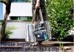 PVC, Nylon, slider closure Stadium Bag, Clear tote Bag, Beach Bag Handbag,