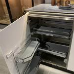 Simple White Modern Kitchen Cabinets SS 304 Modular Powder Coating