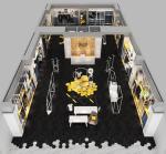 Shopping Mall Cloth Display Showcase / Clothes Storage Rack Metal Fireproof
