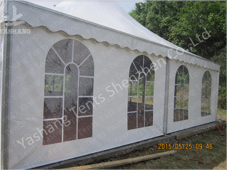 Hexagonal White PVC Fabric Gazebo Canopy Tents Aluminum Profile
