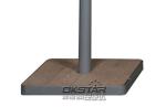 wooden street lamp outdoor fitness upper limbs bike trainer
