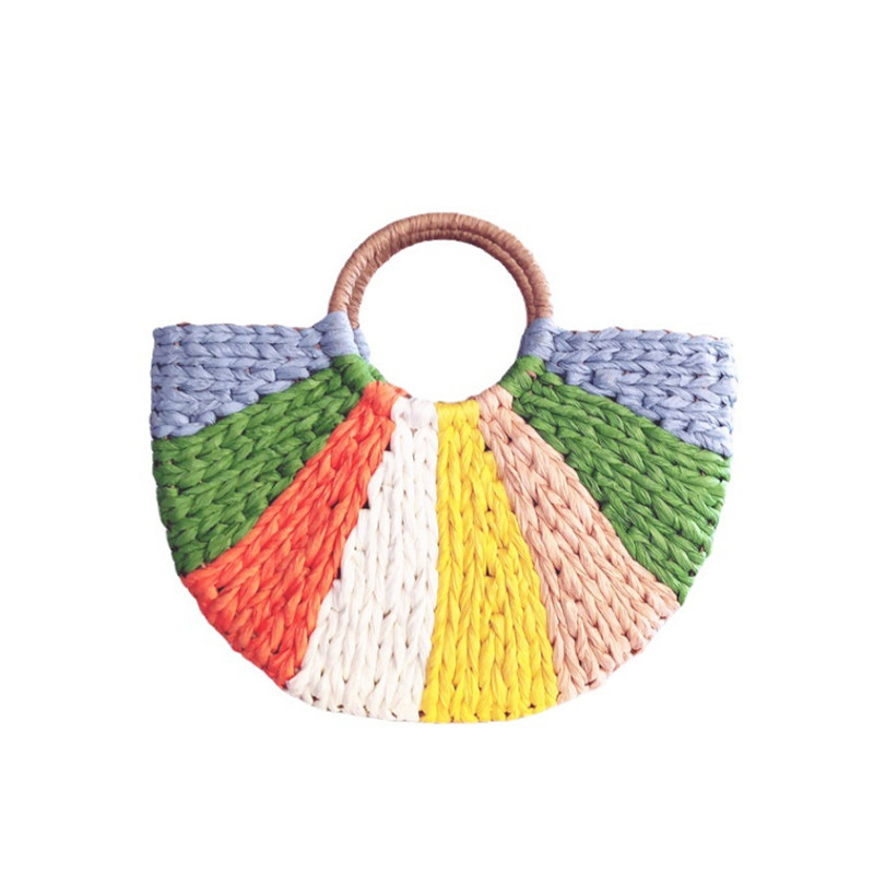 Simple Retro Straw Woven Bag Leisure Multifunctional Portable For Women