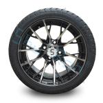 OEM/ODM Golf Cart Machined Golssy Black Rims with 14 inch Tires